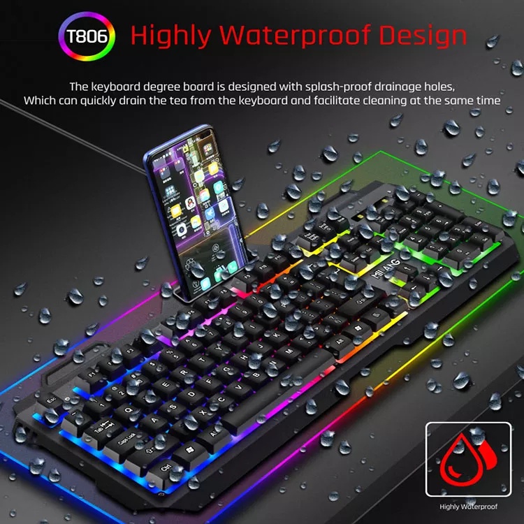 New Milang T806 Steel Behemoth RGB Gaming Keyboard dan Mouse Set Combo Murah