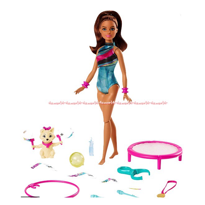 Barbie spin n twirl Gymnast mainan boneka barbie lomba dengan piagam