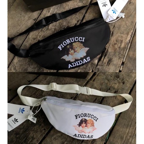 Waistbag Adidas Fiorucci White And Black | Tas Pinggang Fiorucci | Tas Fiorucci Adidas Unisex