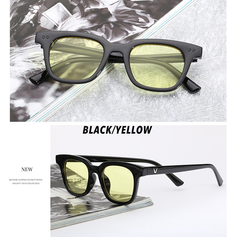 (YUZHU) Bayar di Tempat Korean Fashion Candy Color Kacamata Hitam Wanita/Pria GD Design Small Sunglasses