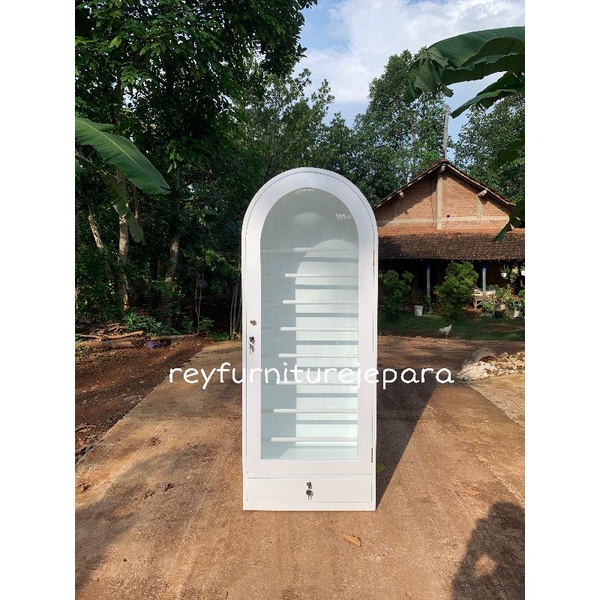 LEMARI HIJAB GANTUNG MINIMALIS - ALMARI HIJAB MINIMALIS DUCO PUTIH - RAK HIJAB MINIMALIS