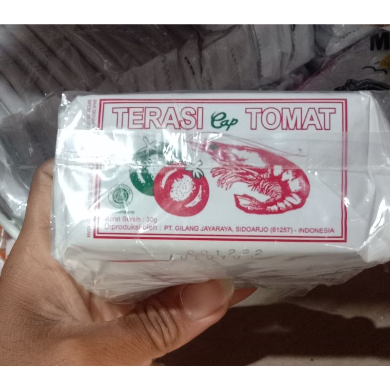 

Terasi Udang Cap TOMAT 1 pack isi 10 Sachet