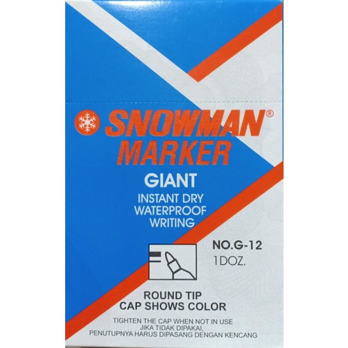 

SPIDOL SNOWMAN G12 MARKER HITAM