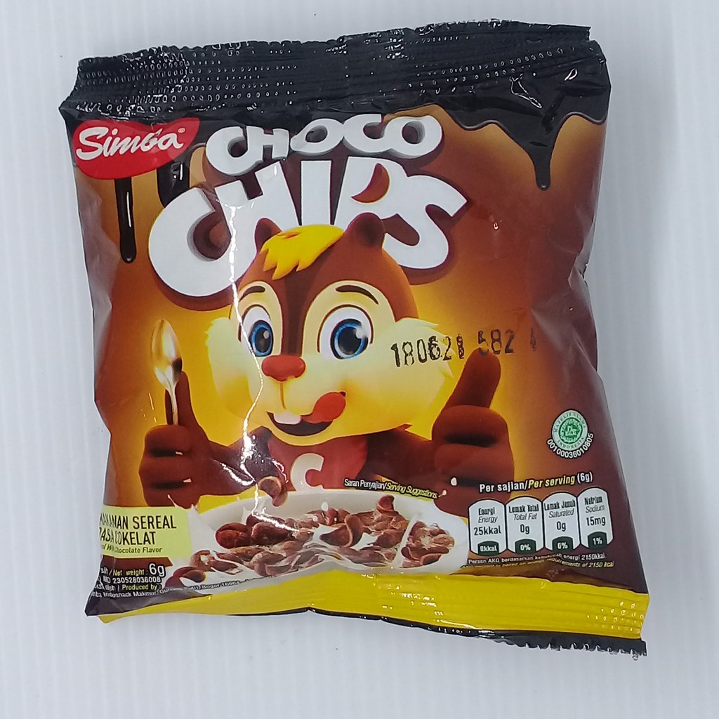 

Simba Choco Chip Sereal Rasa Coklat 6 gram