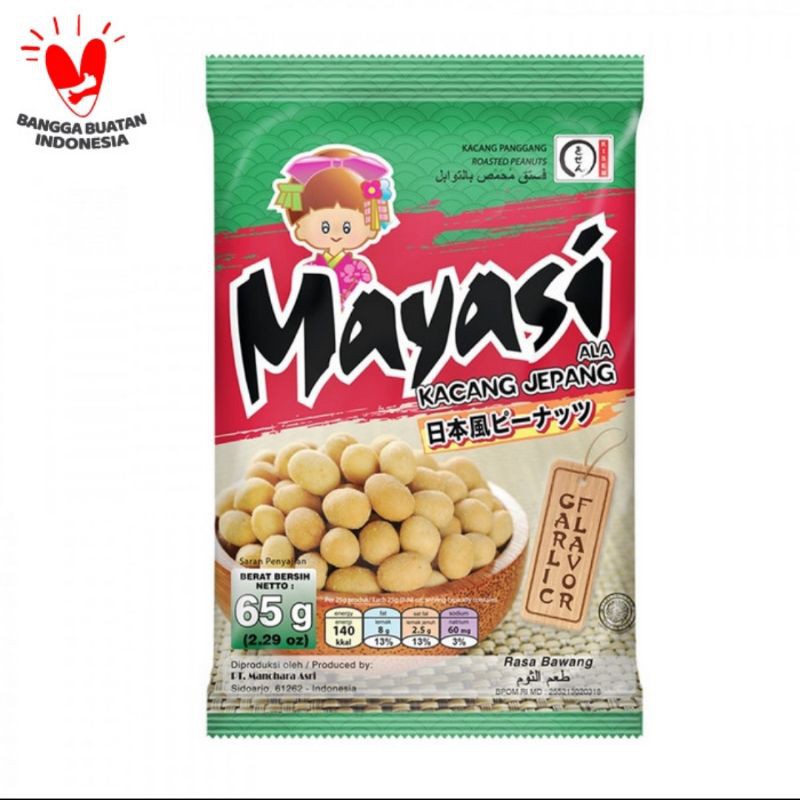 

Kacang Mayasi Rasa Bawang 65gr