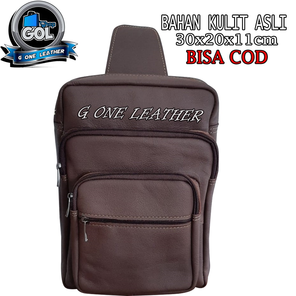 TAS PRIA KULIT ASLI/TAS TALI PUNGGUNG/TAS SELEMPANG KULIT ASLI/TAS KULIT PRIA/TAS SLEMPANG KULIT ASL