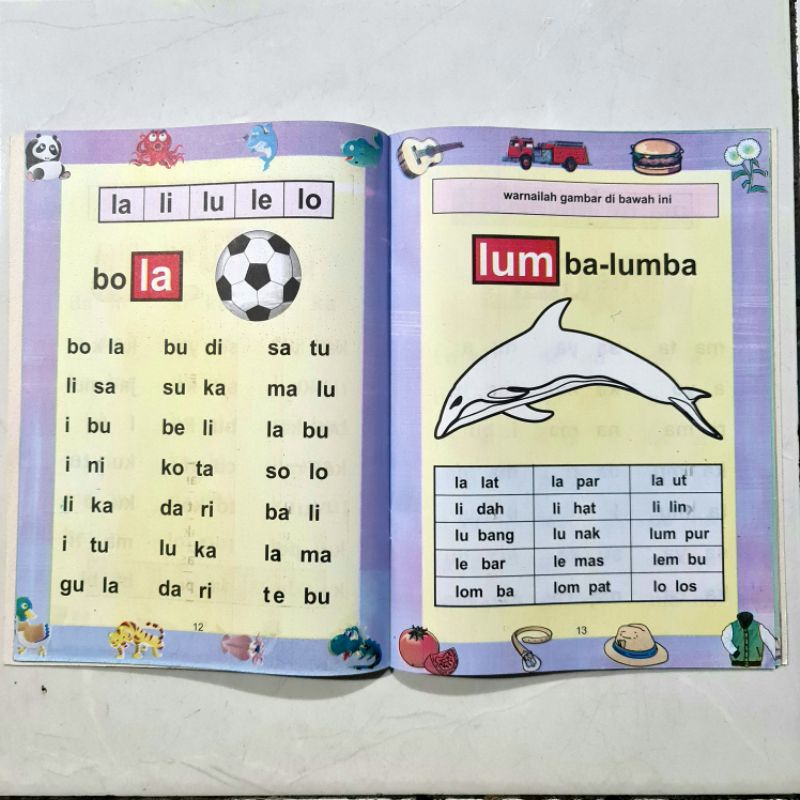 Buku Anak - Lancar Membaca &amp; Mewarnai 1A &amp; 1B