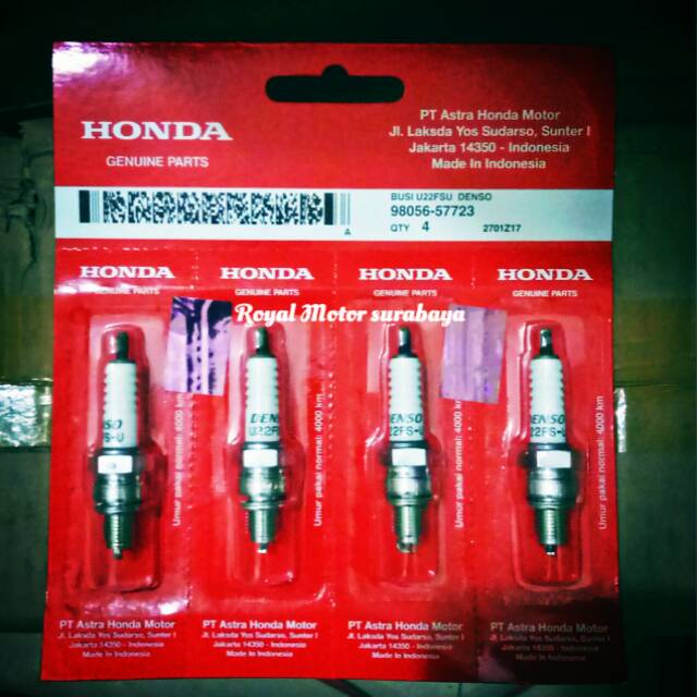 Busi grand, supra ,supra fit,legenda,Revo 100, U22 original AHM(Astra Honda Motor)