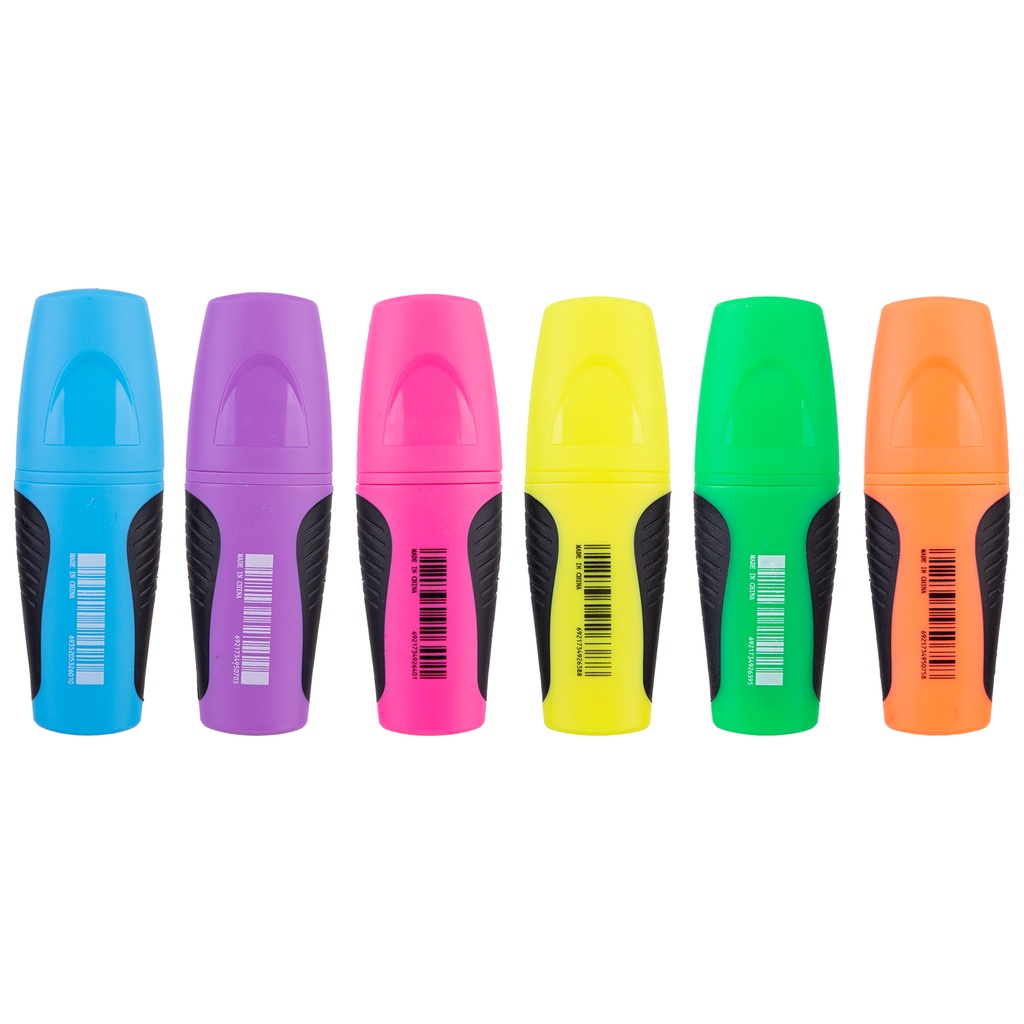 

Deli Highlighter Chisel Tip 6 Warna Cerah Isi 24 pcs/pack Tidak Beracun E33211