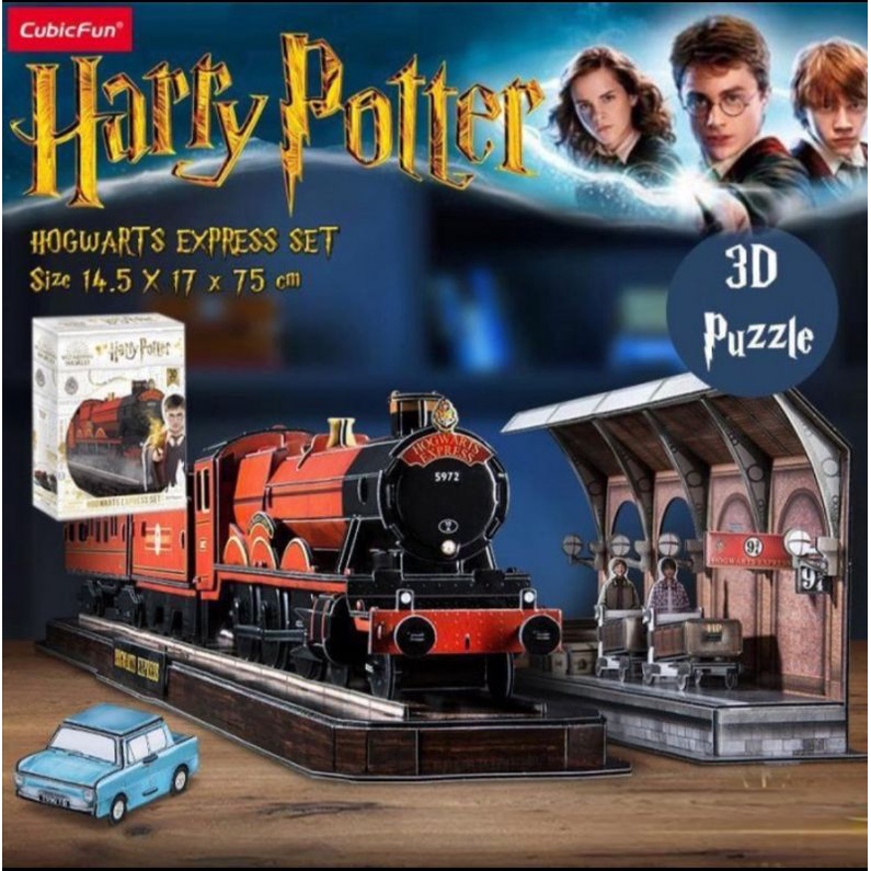 Harry Potter Hogwarts Express Set Mainan 3D Puzzle Anak Cubicfun