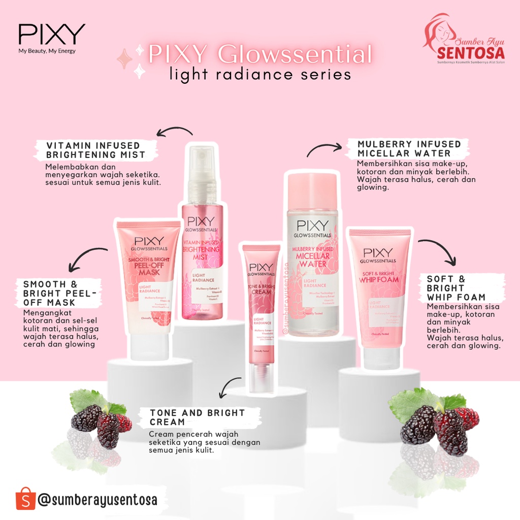 PIXY GLOWSSENTIAL LIGHT RADIANCE TONE &amp; BRIGHT CREAM 20 GR