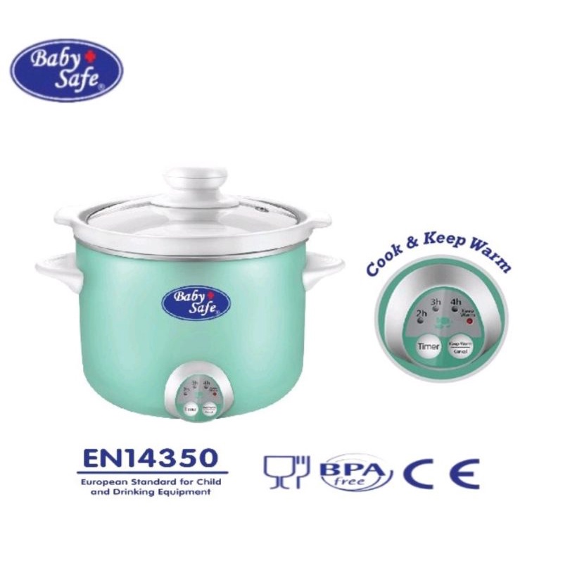 Babysafe slow cooker 1.2L  LB07M/Alat masak Mpasi/Menghangatkan makanan