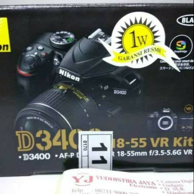 NIKON D3400 kit 18-55mm VR (Garansi Resmi)