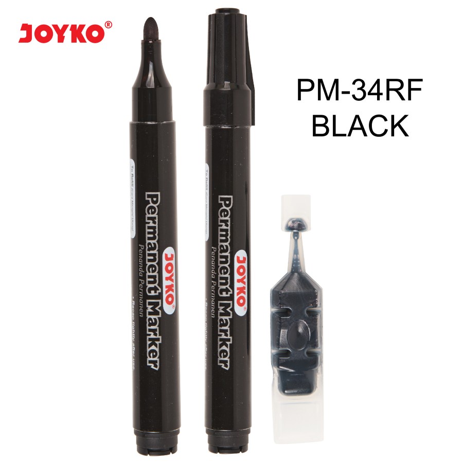 

Joyko Permanent Marker Spidol Permanen Round Tip Free Refill PM-34 PM-35 PM-36
