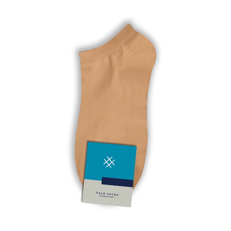 Kaos Kaki Pria, Pendek Semata Kaki, Tersedia 17 Warna Polos, Allsize Pria Dewasa Fit to 37 - 42-Cream