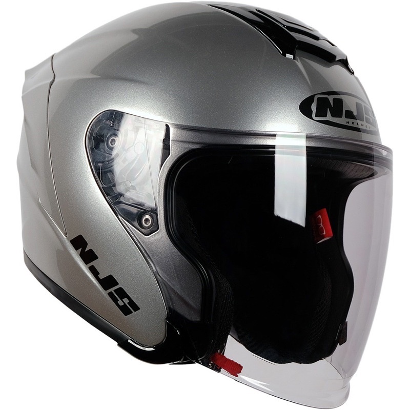 NJS Kairoz Helm Half Face [Original]-Silver Steel