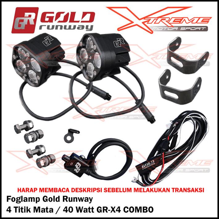 Lampu Foglamp Gold Runway 40Watt Double Sepasang Garansi