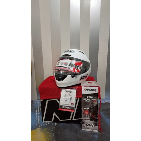 Helm NHK GPR GP R TECH STREET Solid White Glossy