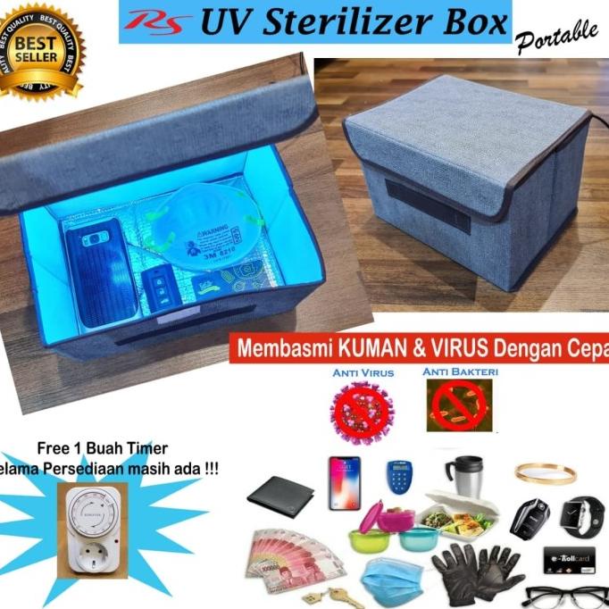 Uv box anti virus dan bakteri alat steril portable uv sterilizer box