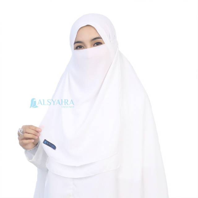 niqob/cadar/handscok/himar/jilbab/abaya/ Cadar Tali Walimah 2 Layer Sifon Premium Alsyahra Exclusive