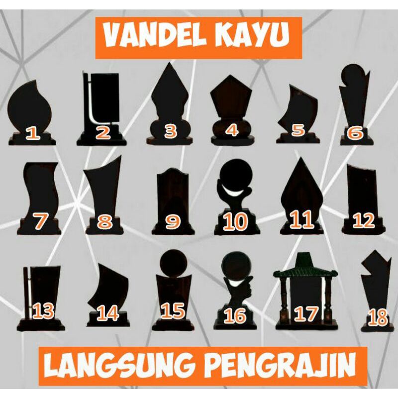 Vandel kayu piagam kayu plakat kayu piagam wisuda