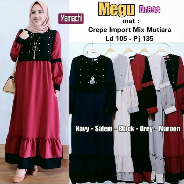 Promo  Set Syari Polos Maxmara Lux Anayah Real Pic Haji Umroh Gamis Syari Hijab Syari Bahan Lembut