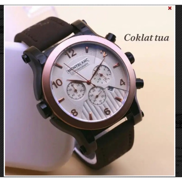 Jam tangan chrono Montblanc Nevada Coklat tua