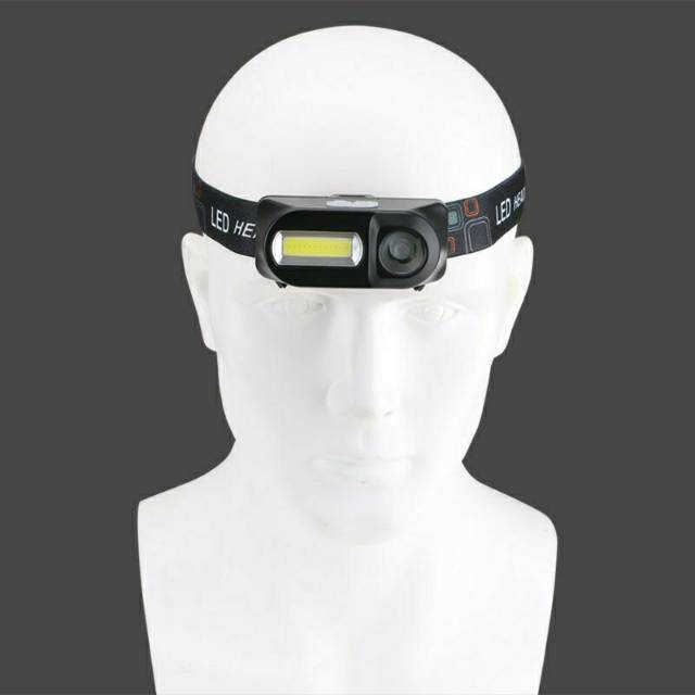 TaffLED Headlamp Flashlight Headlight LED 3 Modes COB - KX-1804 - Black