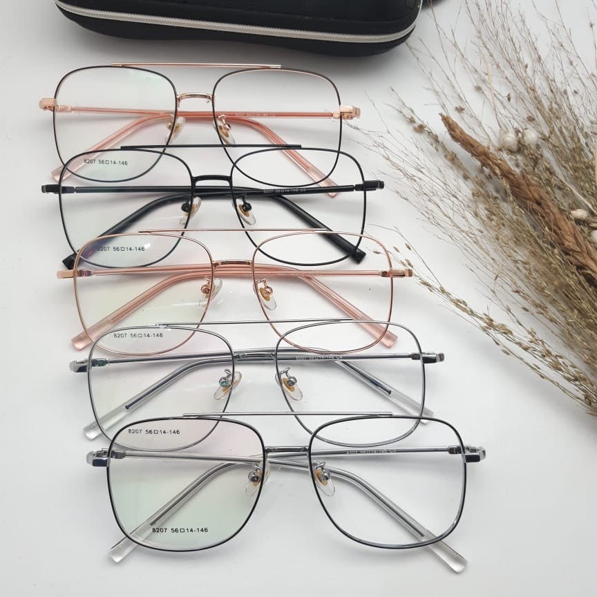 *COD* MURAH* Frame Kacamata Fashion Gaya Wanita Pria 8207 (paket hemat)