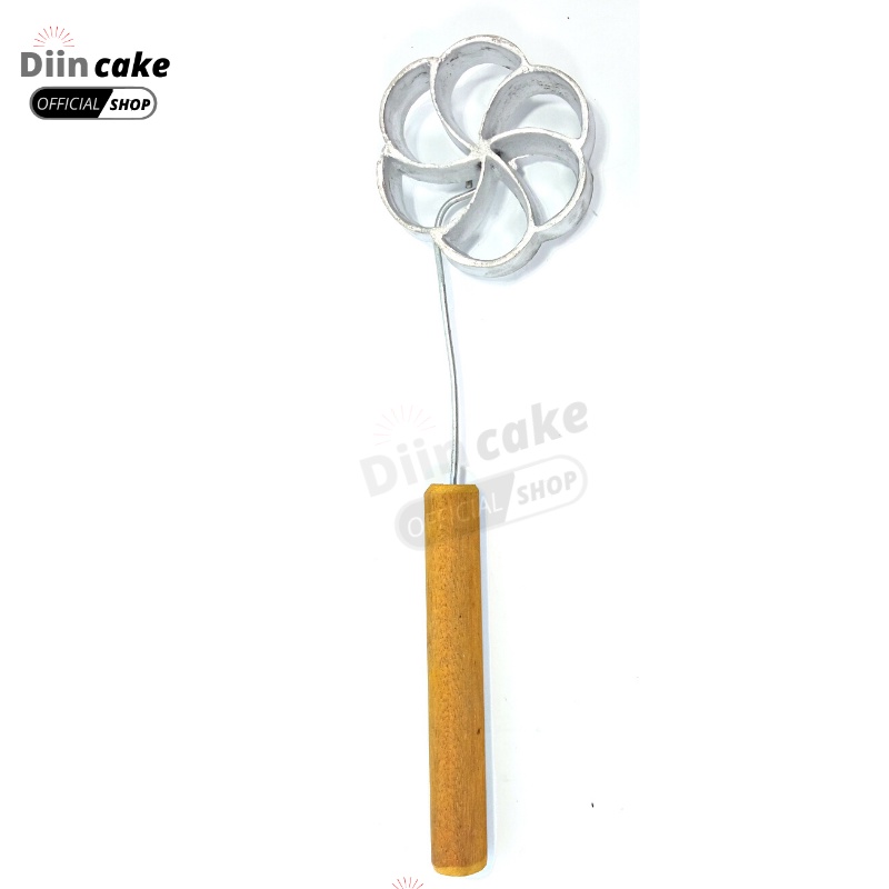 Cetakan Kue Kembang Goyang Bentuk Kincir / Baling Diameter 9 cm Alumunium Anti Lengket