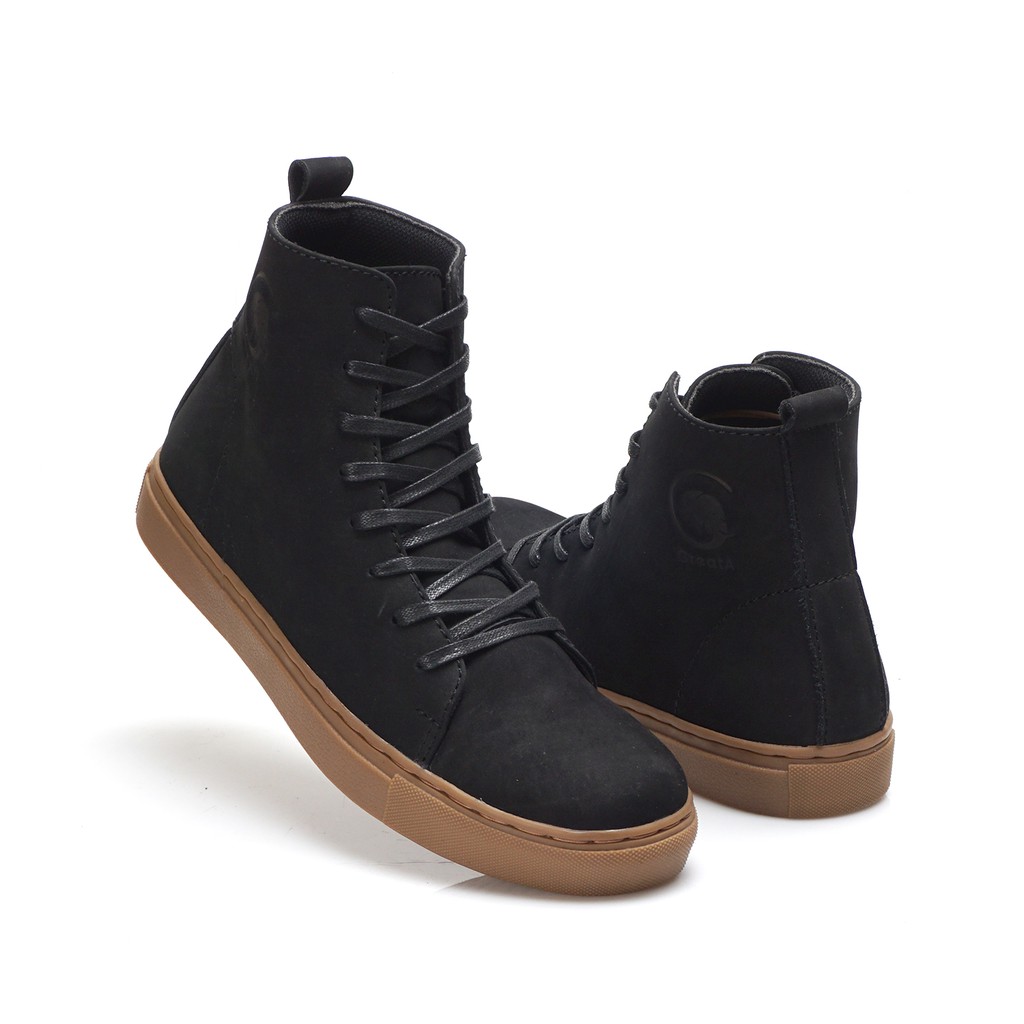 MAGNUS BLACK (KULIT ASLI) |ManNeedMe x Greata| Sepatu Boots Pria ORIGINAL