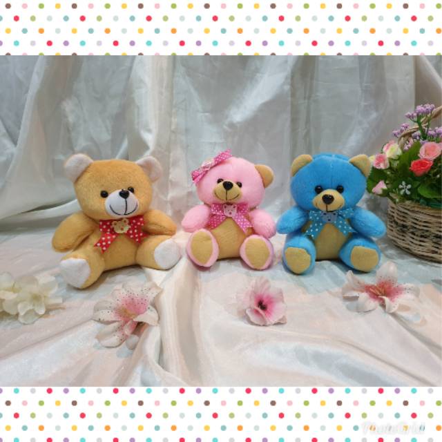 BB2 - Boneka kecil beruang 12 cm valentine boneka wisuda souvenir kado seserahan hadiah seserahan