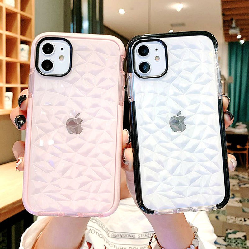 Casing Tpu Iphone 11 12 13 Pro Max X Xr 6 7 8 Plus Shockproof Motif Berlian 3d