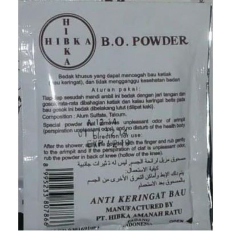 Bedak Hibka (1 papan isi 12 sachet)