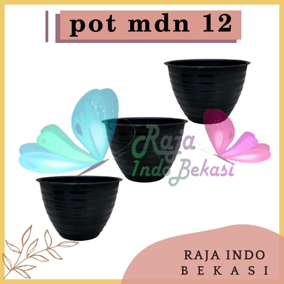 Pot Tawon 12 CM Hitam Pot Tawon Mdn - Pot Plastik 12CM Vas Pot Bunga Tawon Pot Bunga Aglonema