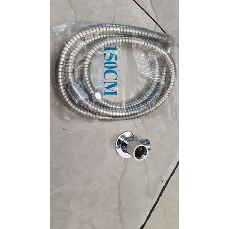 wall shower rain 8in stainless + bracket dan selang tanpa bobok