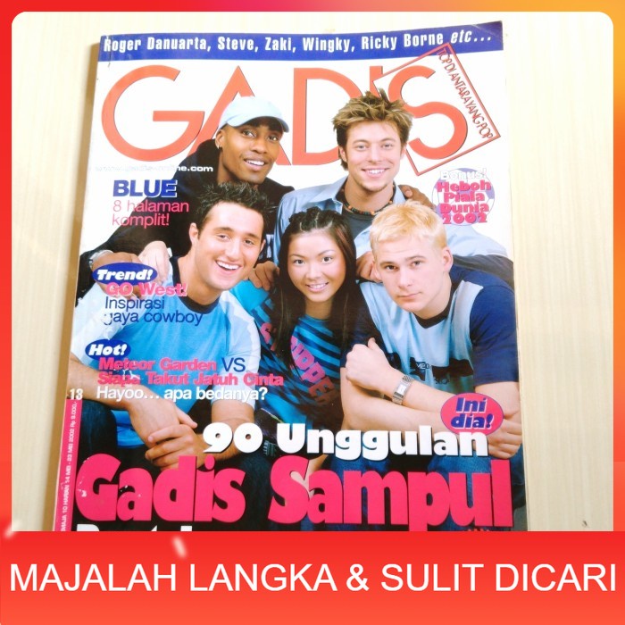 Majalah GADIS No.13 Mei 2002 BLUE & AUGIE Langka