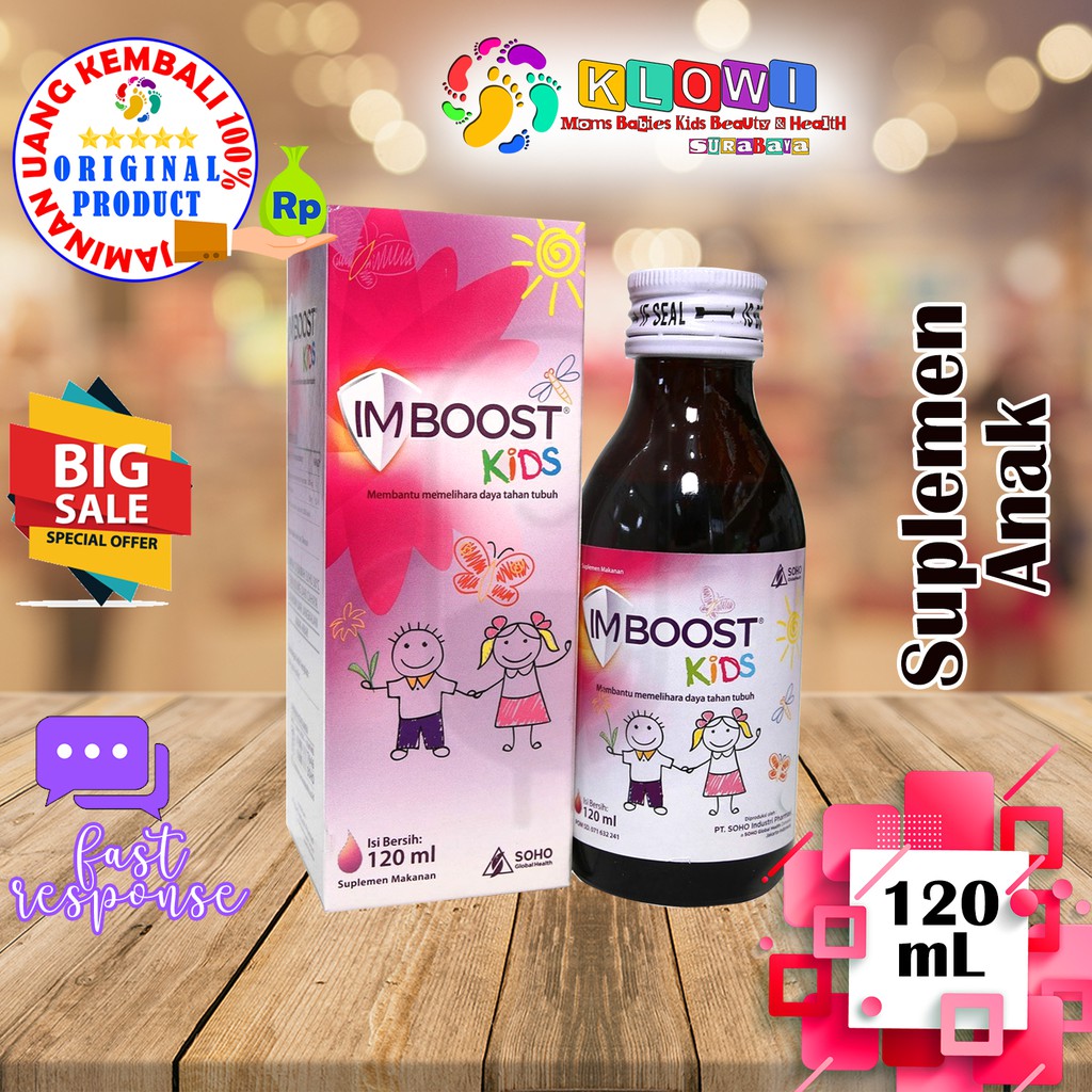 Imboost Kids Sirup 120Ml / Suplemen Anak Meningkatkan Daya Tahan Tubuh