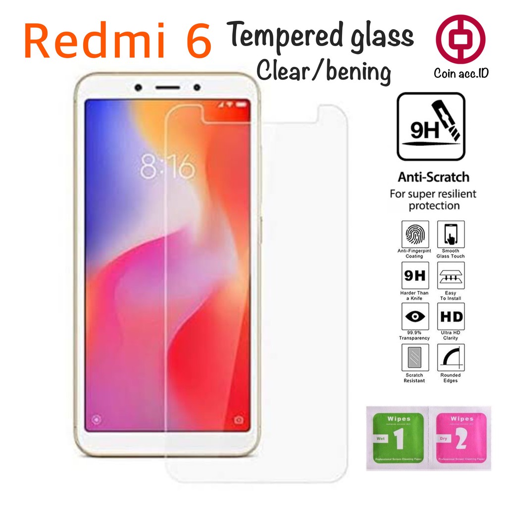 tempered glass REDMI 6 - anti gores kaca xiaomi redmi 6