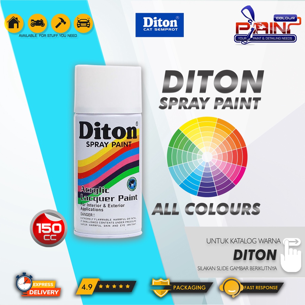 Diton Cat Semprot/Pylox/Motor/Helm 150cc - ALL COLOUR / Semua Warna