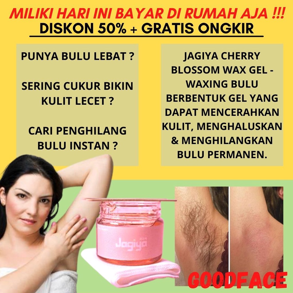 PENGHILANG BULU KETIAK - WAXING KETIAK - JAGIYA CHERRY BLOSSOM WAX BPOM - SUGAR WAX