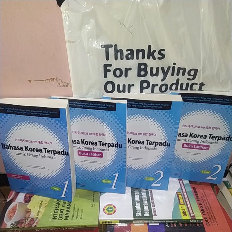 Paket Buku Bahasa Korea Terpadu Dasar 1 Dan 2 ( Untuk Orang Indonesia)