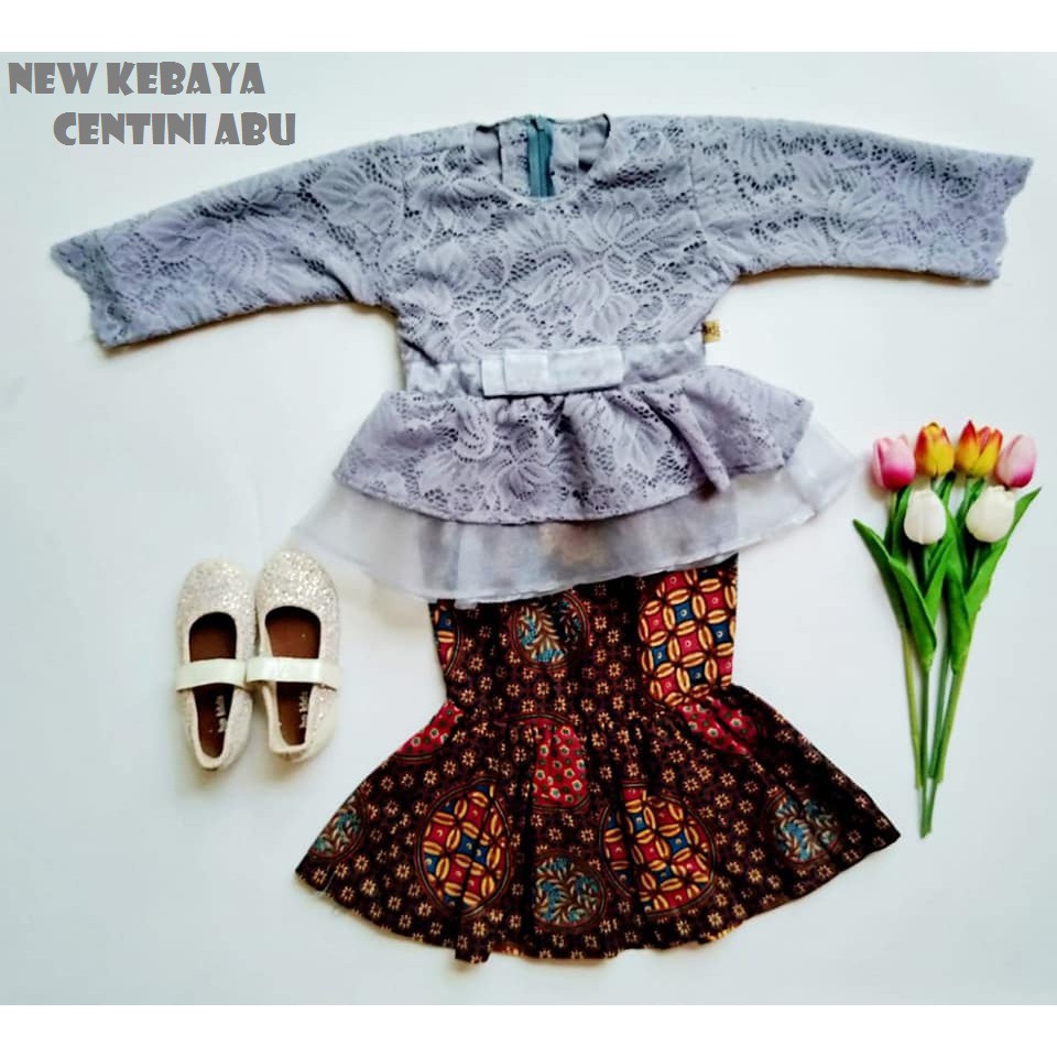 Baju Anak Kebaya Pepplum Centini Bahan Brokat