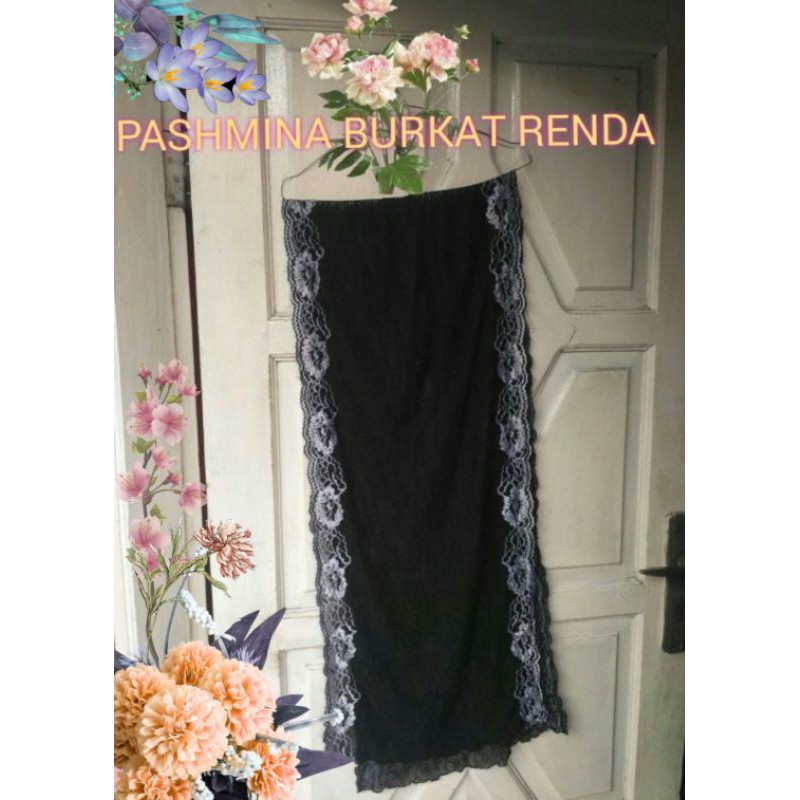 COD Pashmina Brukat Renda/Hijab Akad Nikah-4