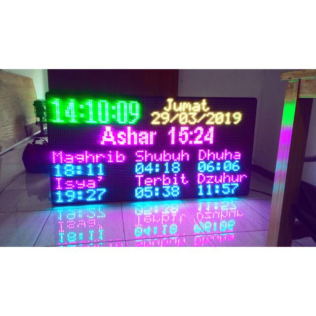Jadwal sholat p10 rgb