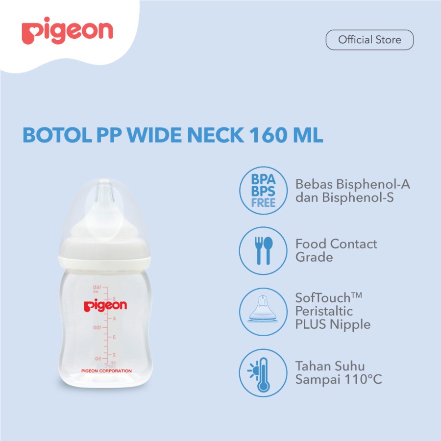 Pigeon Botol Wide Neck SofTouch Peristaltic Plus 160ml/5oz