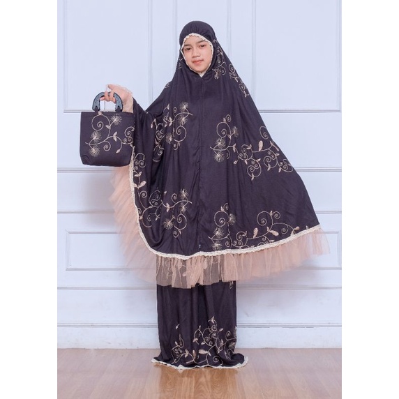 Mukena Rayon Dewasa Mukena Bordir ELENA Mukena Rayon Renda