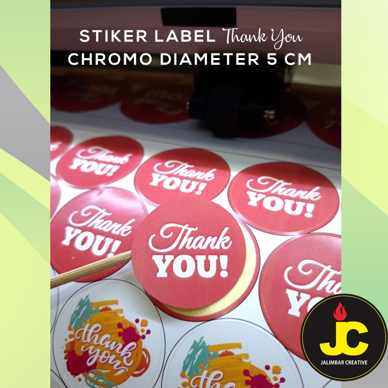 

Isi 500 pcs - Stiker Label Pengiriman Olshop Thank You For Order Nama Produk Bulat Ukuran Besar 5cm
