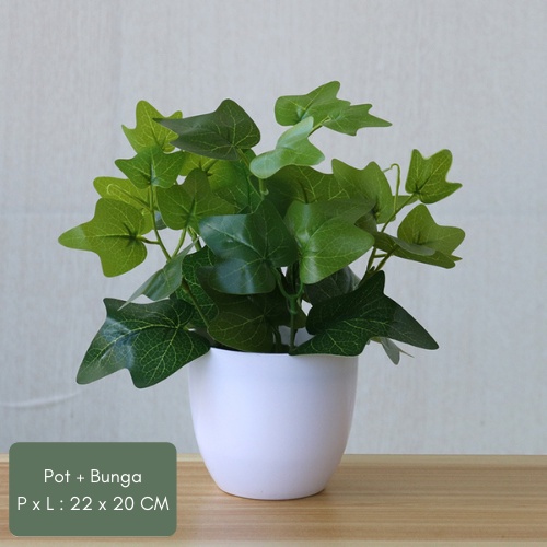 Retaily PT37 Pot Tanaman Hias Bunga Hias Plastik Ornamen Pot Bongsai Artificial Flower Decoration