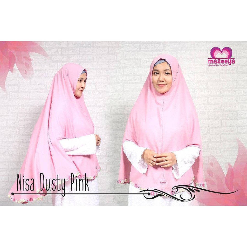 Jilbab syari Nisa dustypink